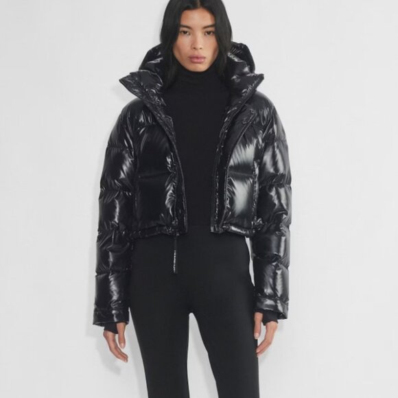 Aritizia The Super Puff Black Bomber Jacket - Picture 1 of 6
